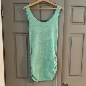 Mint Green Sleeveless Knit Bathing Suit Cover Up